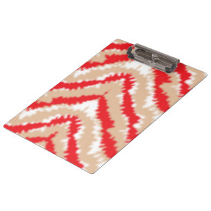 Red, orange, and pink textured patterns and motifs clipboard