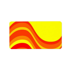 Red Orange and Yellow Address Label