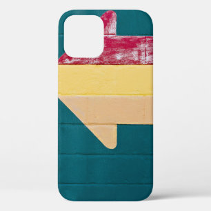 Red, orange, and yellow arrow signage iPhone 12 case