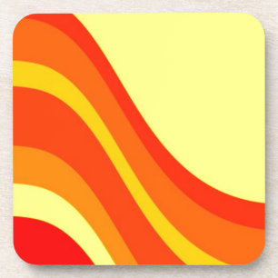 Red Orange and Yellow Coaster