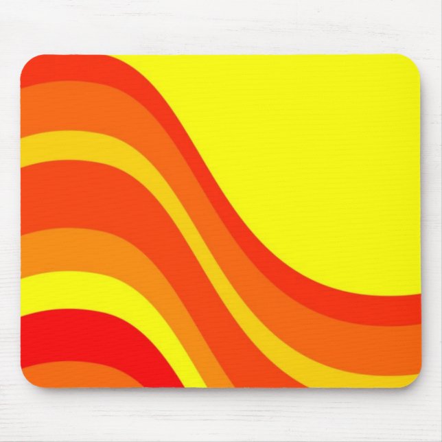 Red Orange and Yellow Mouse Pad (Front)