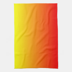 Red, Orange and Yellow Watercolor Gradient Kitchen Towel