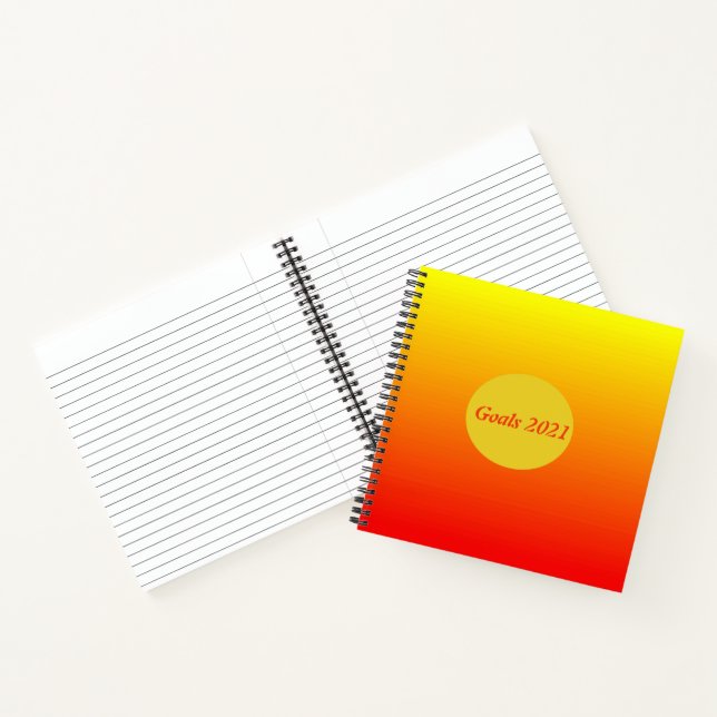 Red, Orange and Yellow Watercolor Gradient Notebook (Inside)