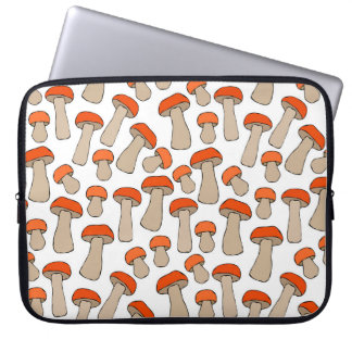 Red Orange Aspen Mushrooms Pattern Laptop Sleeve