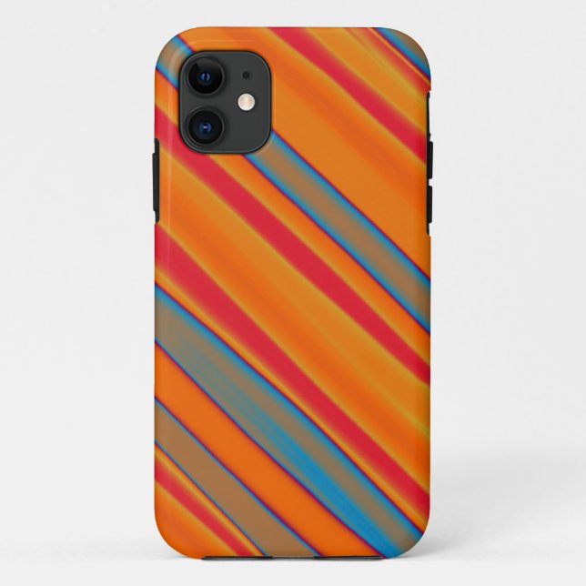 Red, Orange, Blue Stripes Seamless Graphic Art Case-Mate iPhone Case (Back)