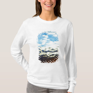 Red Orange Blue Sunset with Clouds T-Shirt