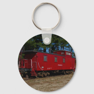 Red & Orange Caboose Keychain