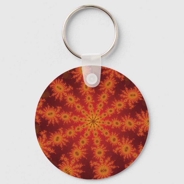 Red Orange Decasteer Keychain (Front)