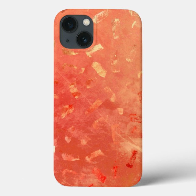 Red & Orange Faux Gold Glitter Texture  Case-Mate iPhone Case (Back)
