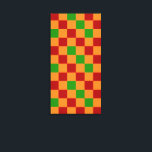 Red Orange Green Checkered Pattern Design  Canvas Print<br><div class="desc">Red Orange And Green Checkered 3 colours Check Pattern Design</div>