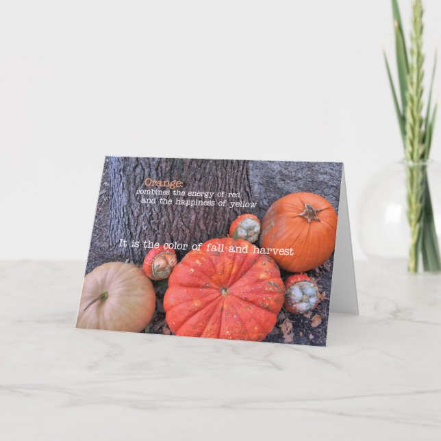 RED ORANGE Greeting Card (Front)