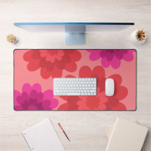 Red Orange Hot Pink Modern Flowers