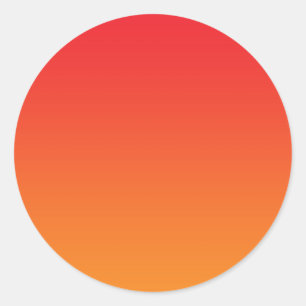 Red & Orange Ombre Classic Round Sticker