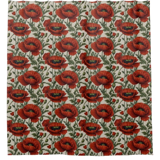 Red Orange Poppy Flower (Front)