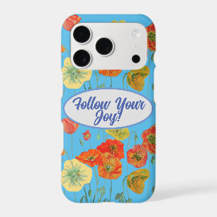 Red Orange Poppy Poppies floral Blue Your Joy
