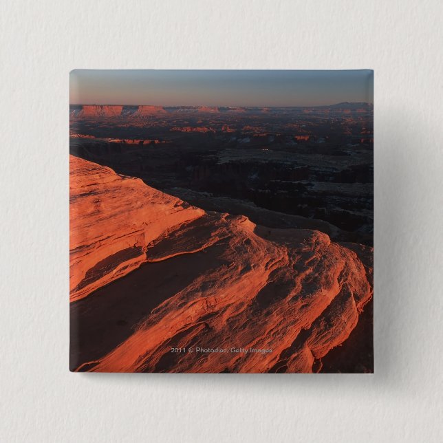 Red Orange Rock Side In Utah 2 Inch Square Button (Front)