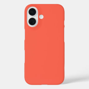 Red-Orange Solid Colour - 2025 Trending Shade iPhone 16 Case