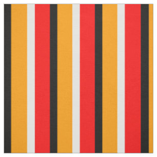 Red Orange Stripes Pattern Design Fabric