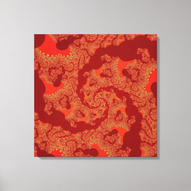 Red Orange Swirl Canvas Print (Front)
