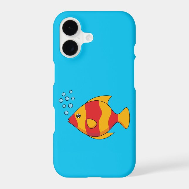 Red Orange Tropical Fish  (Back)