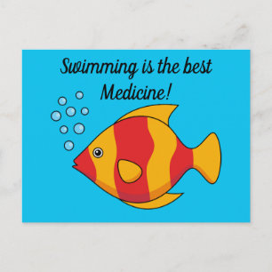 Red Orange Tropical Fish Add Own Text Postcard