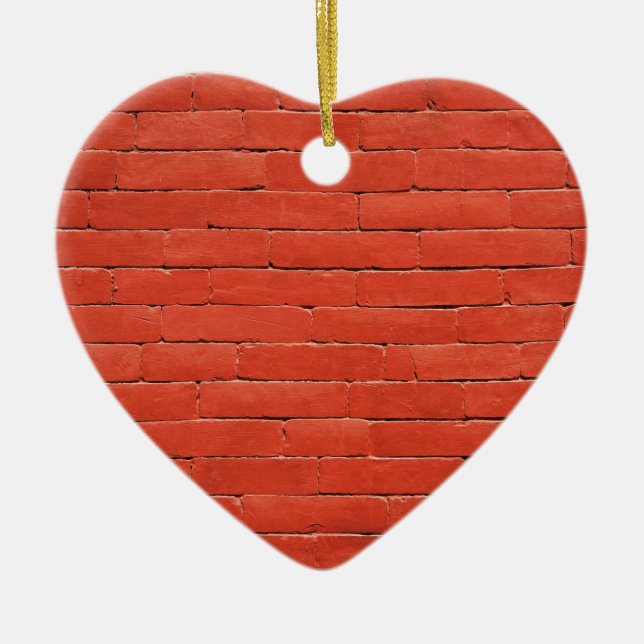 Red Orange Wall Ceramic Ornament (Front)