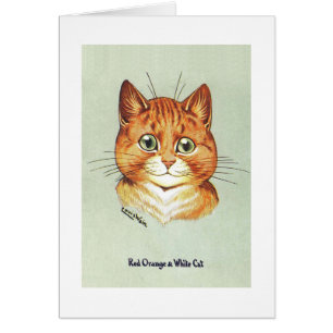 Red Orange & White Cat, Louis Wain