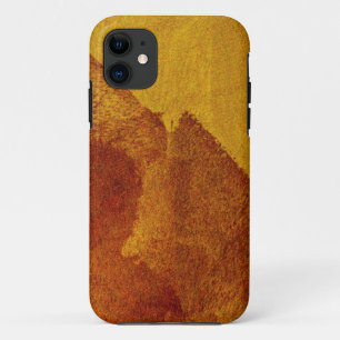 Red orange yellow abstract painting design art iPhone 11 case