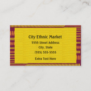 Red Orange Yellow Ethnic Business Card
