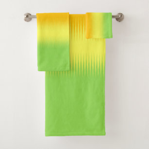 Red Orange Yellow Green Bath Towel Set
