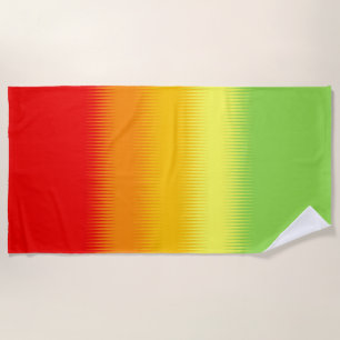 Red Orange Yellow Green Beach Towel