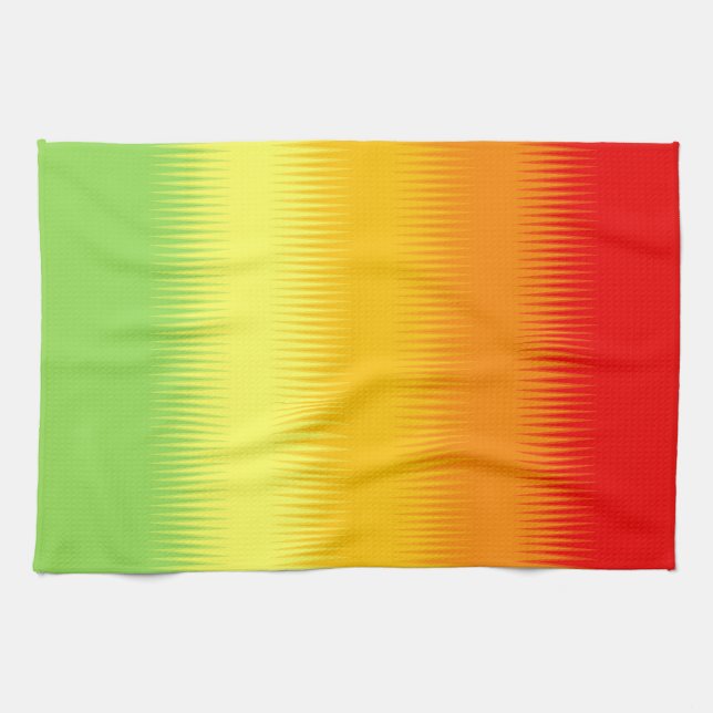 Red Orange Yellow Green Combo Kitchen Towel (Horizontal)