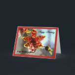 Red Orchid Happy Birthday to my Girlfriend Card<br><div class="desc">A stunningly beautiful red and yellow orchid is a perfect symbol for your love for your beautiful girlfriend. "You're the perfect beauty in mind,  body and soul. I'm so happy that you're mine! Happy Birthday,  Darling."</div>