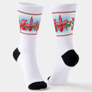 Red Orchid Socks