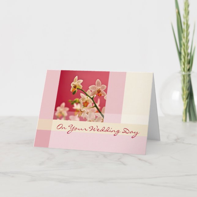 Red Orchid • Wedding Congratulation Card (Front)