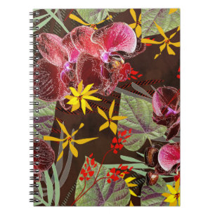 Red orchids.  notebook