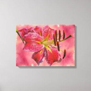 Red Oriental Lily Canvas Print