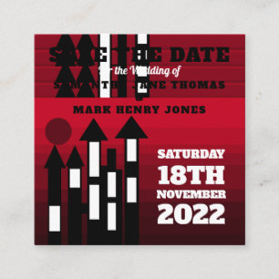 Red Oriental Palace, Save the Date Enclosure Card