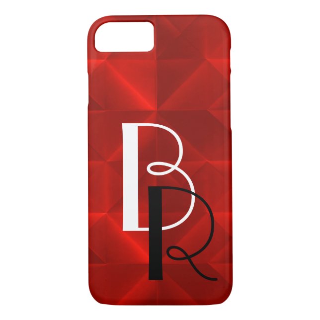 Red Origami with intials Case-Mate iPhone Case (Back)