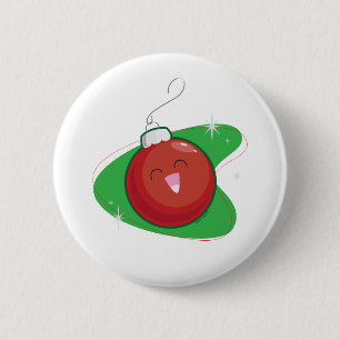 Red Ornament 2 Inch Round Button