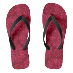 Red ornament flip flops