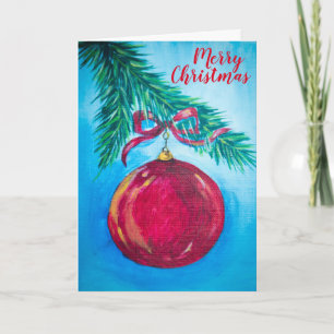 Red Ornament Holiday Card
