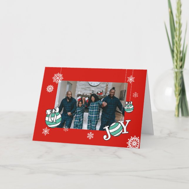 Red Ornament Photo Christmas Cards OnlineChristmas (Front)