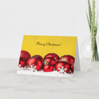 Red Ornaments Holiday Card