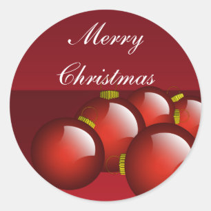 Red Ornaments Stickers