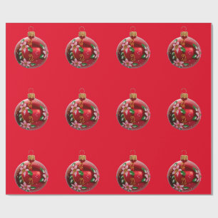 Red Ornaments Wrapping Paper