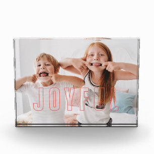 Red Outlined Joyful Photo Block