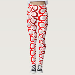 Red Oval Strings  Leggings