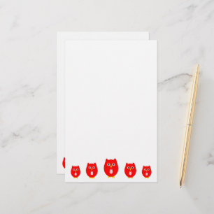 Red Owl Design Stationery