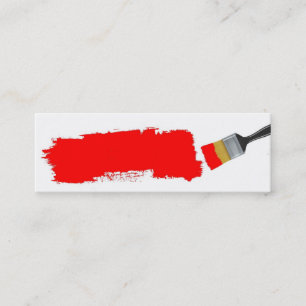 Red Paint Brush Business Card